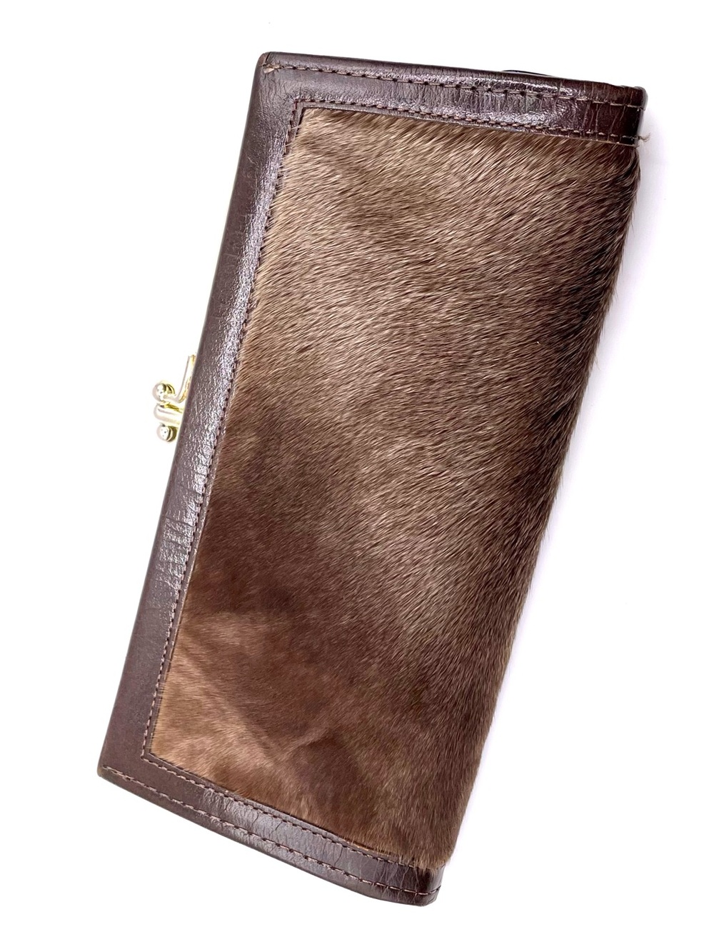 Godfred & Associates Brown Seal Fur, Leather Wallet